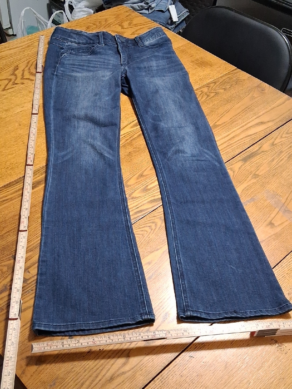 SOLD. SOLD.            BLUE BOOTCUT Preowned Denim AB SOLUTION BOOT CUT Used